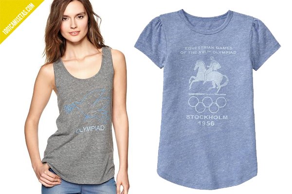 Camisetas vintage juegos olímpicos chica
