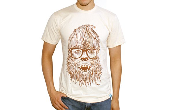 Camiseta hombre lobo hipster