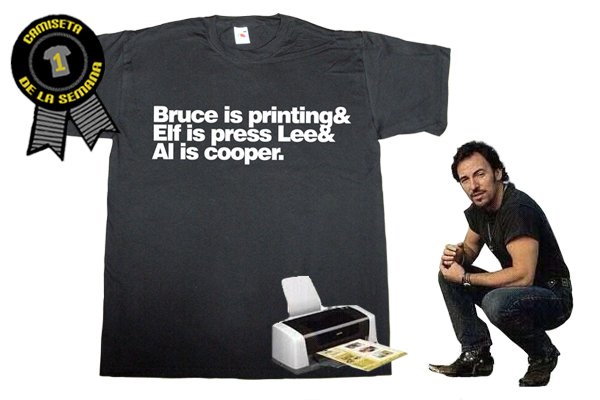 Camiseta de la semana Bruce is printing