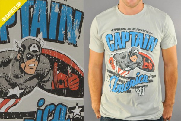 Camiseta vintage capitan america