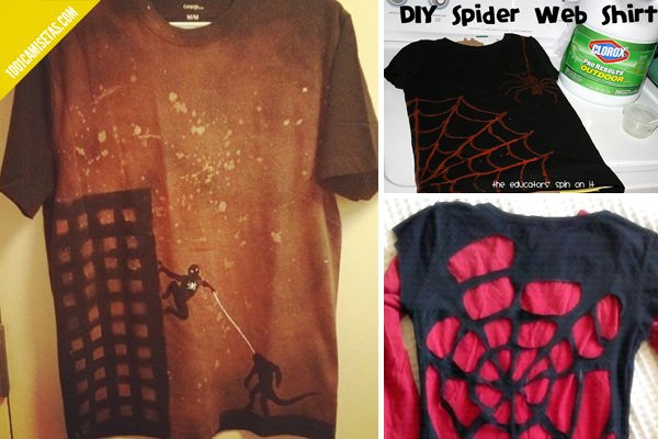 Camisetas spiderman DIY