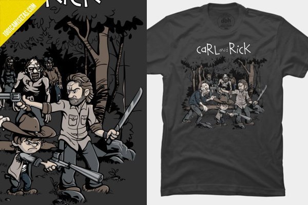 Camiseta carl and rick