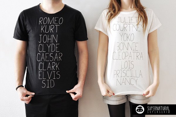 Camisetas para enamorados