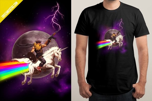 Camiseta unicornio awesome