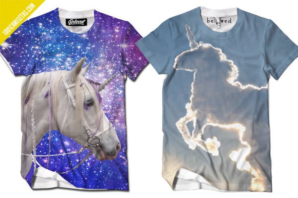 Camisetas full print unicornios