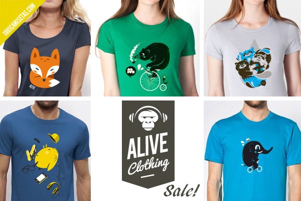 Camisetas ilustradas alive clothing