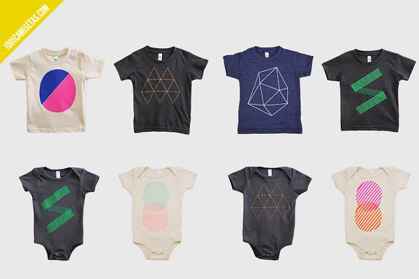 Camisetas geométricas infantiles