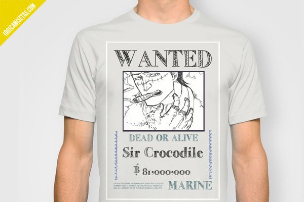 Camisetas one piece crocodile