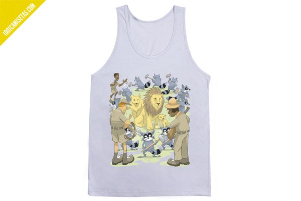 Camiseta tank top raccoon