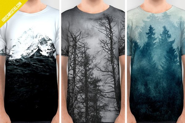 Camisetas full print paisajes