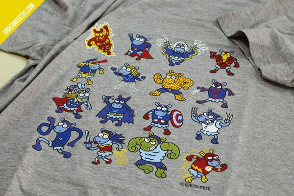 Camiseta superheroes kukuxumusu