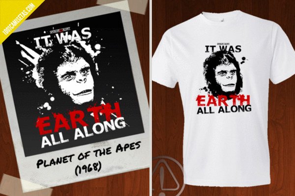 Camiseta el planeta de los simios spoiler