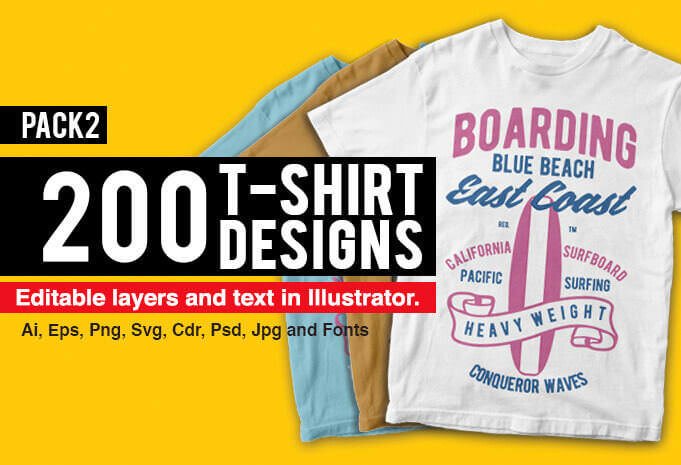 200 diseños camisetas 1001